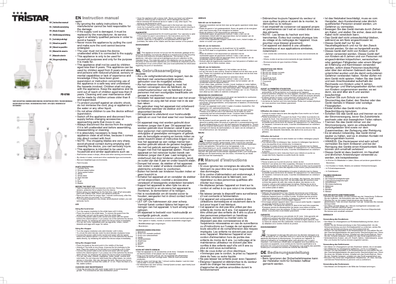 Imagen de la primera página del manual del dispositivo PD-8708