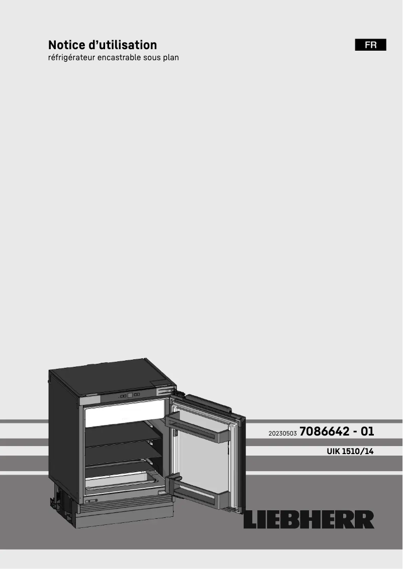 Página 1 del manual Manual de usuario Liebherr UIK 1510 Comfort