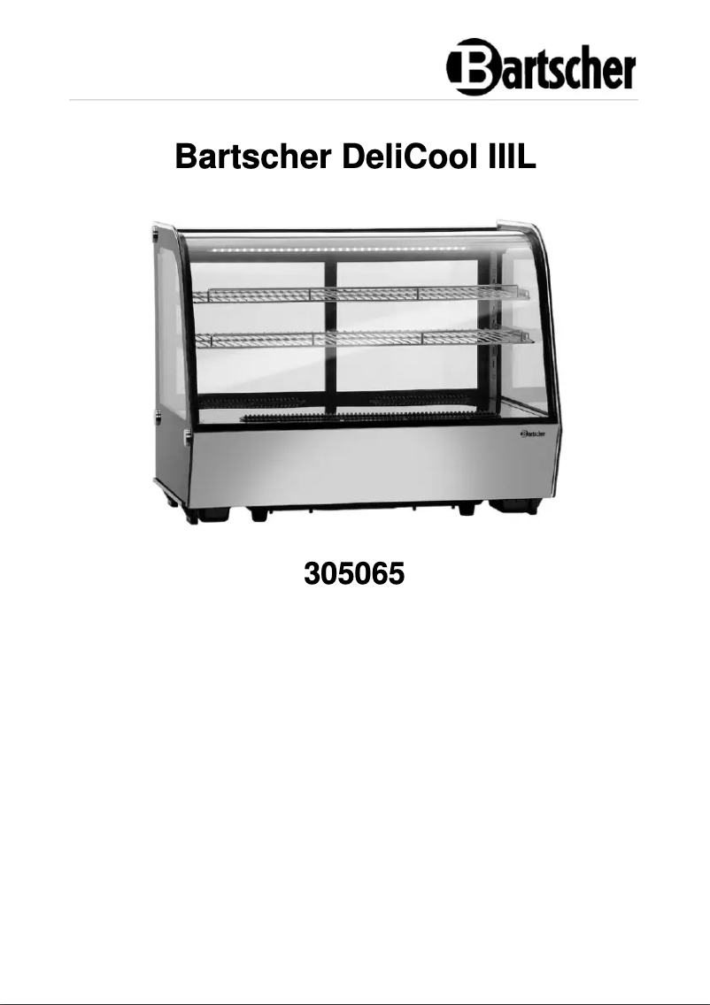 Página 1 del manual Manual de usuario Bartscher DeliCool IIIL 305065