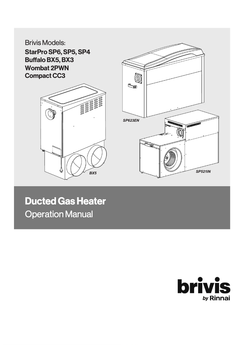 Página 1 del manual Manual de usuario Brivis StarPro 6 Star SP630EN