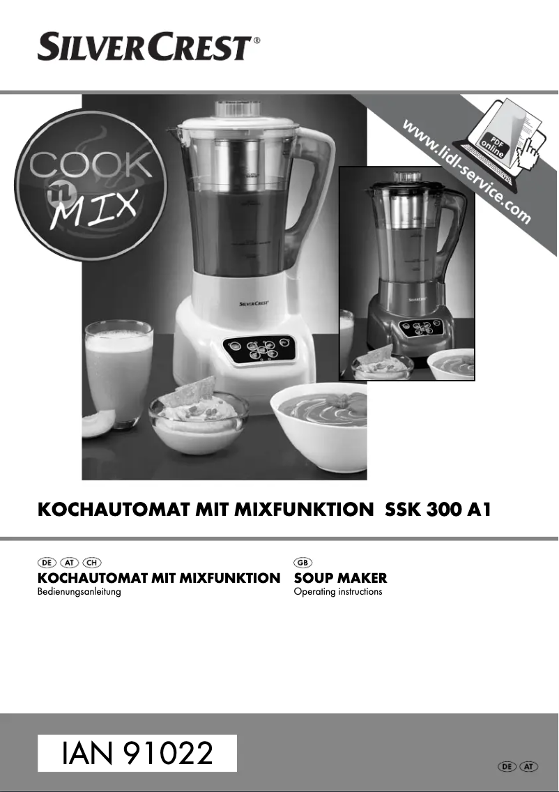 Imagen de la primera página del manual del dispositivo Cook 'n' Mix SSK 300 A1