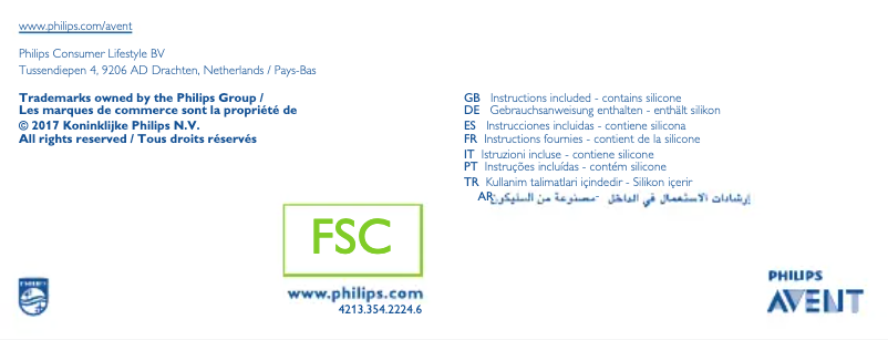 Imagen de la primera página del manual del dispositivo Avent SCF151