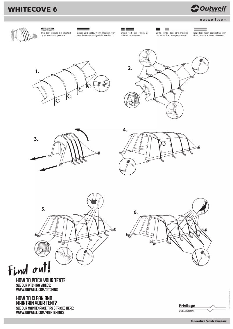 Página 1 del manual Manual de usuario Outwell Whitecove 6