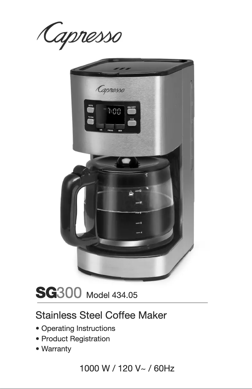 Imagen de la primera página del manual del dispositivo SG300 434.05