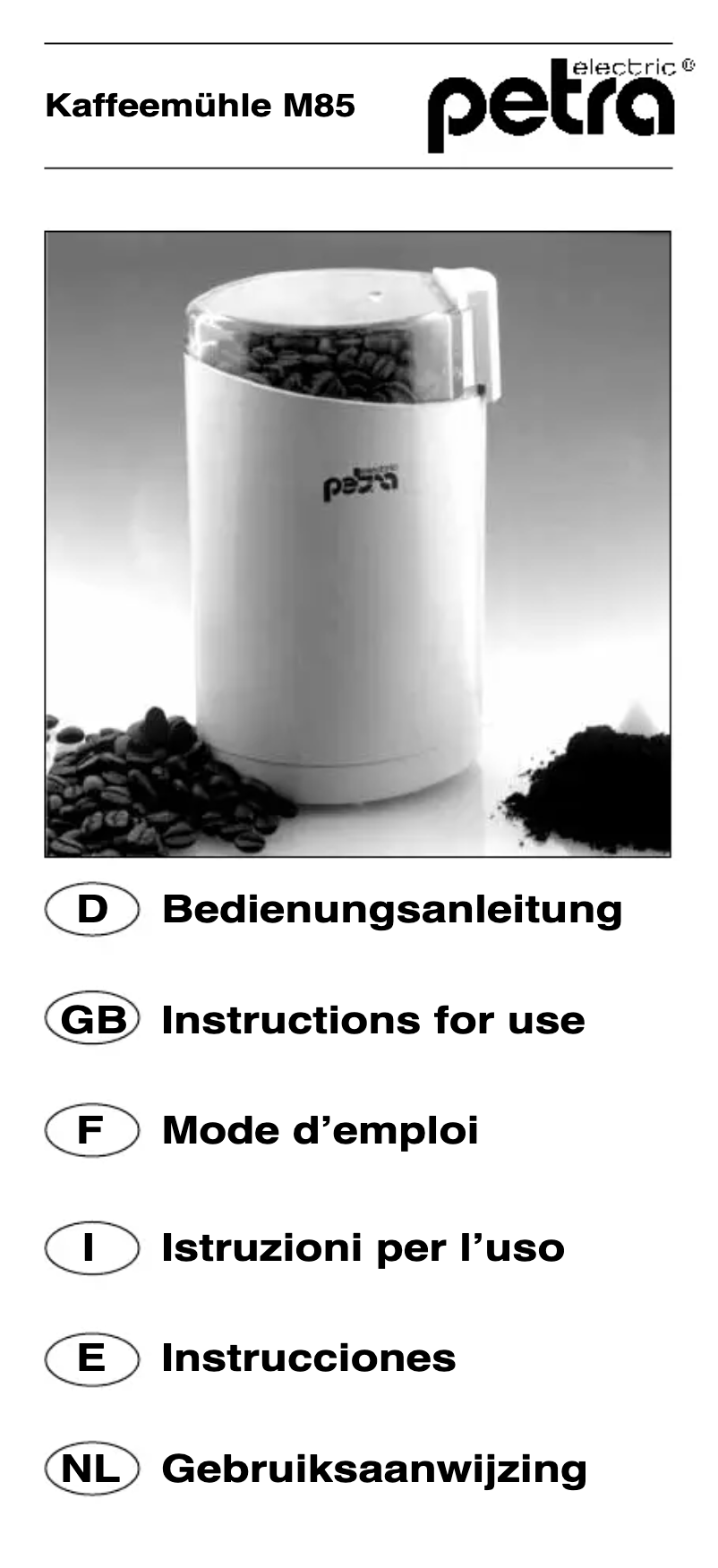 Imagen de la primera página del manual del dispositivo M 85