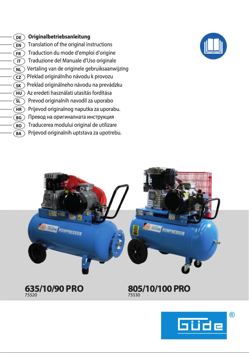 Imagen de la primera página del manual del dispositivo 635/10/90 PRO