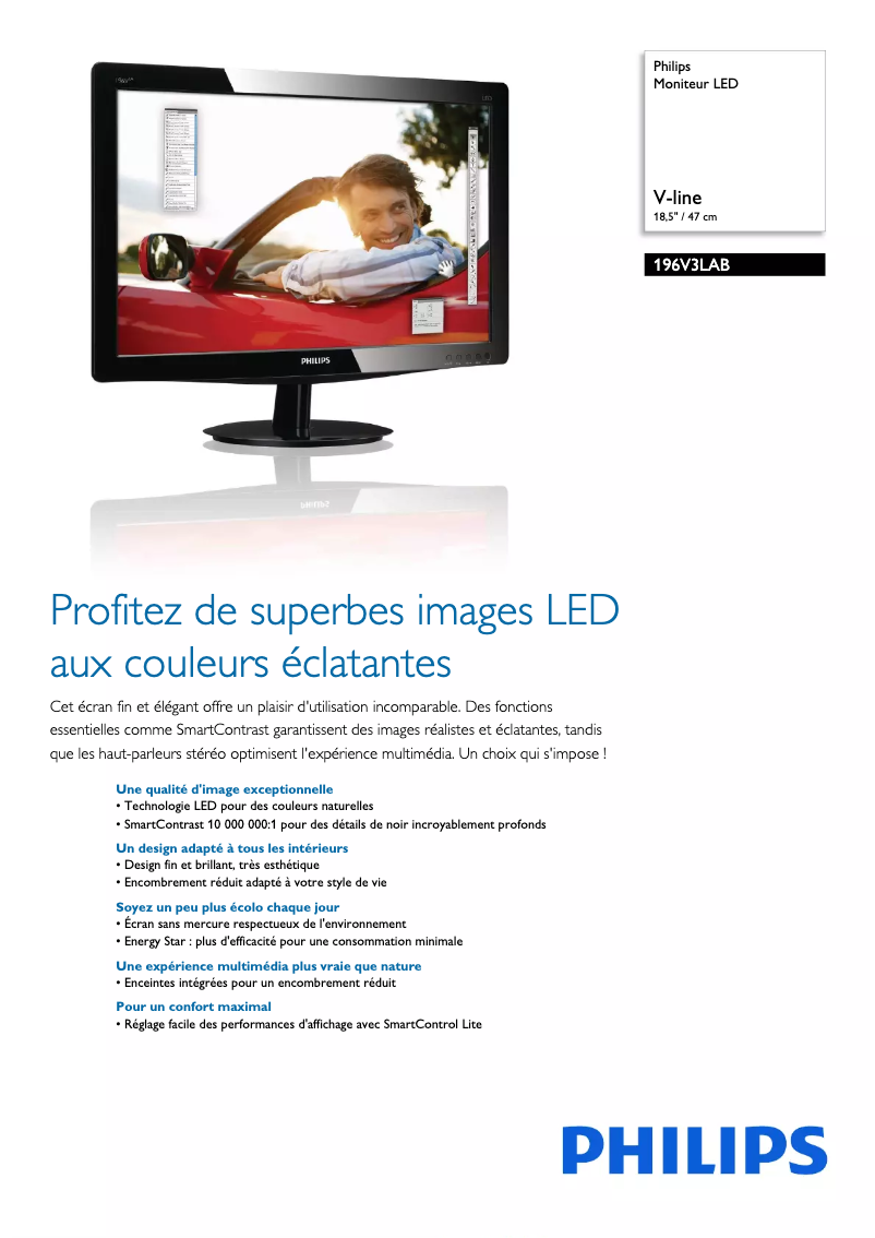 Imagen de la primera página del manual del dispositivo 196V3LAB