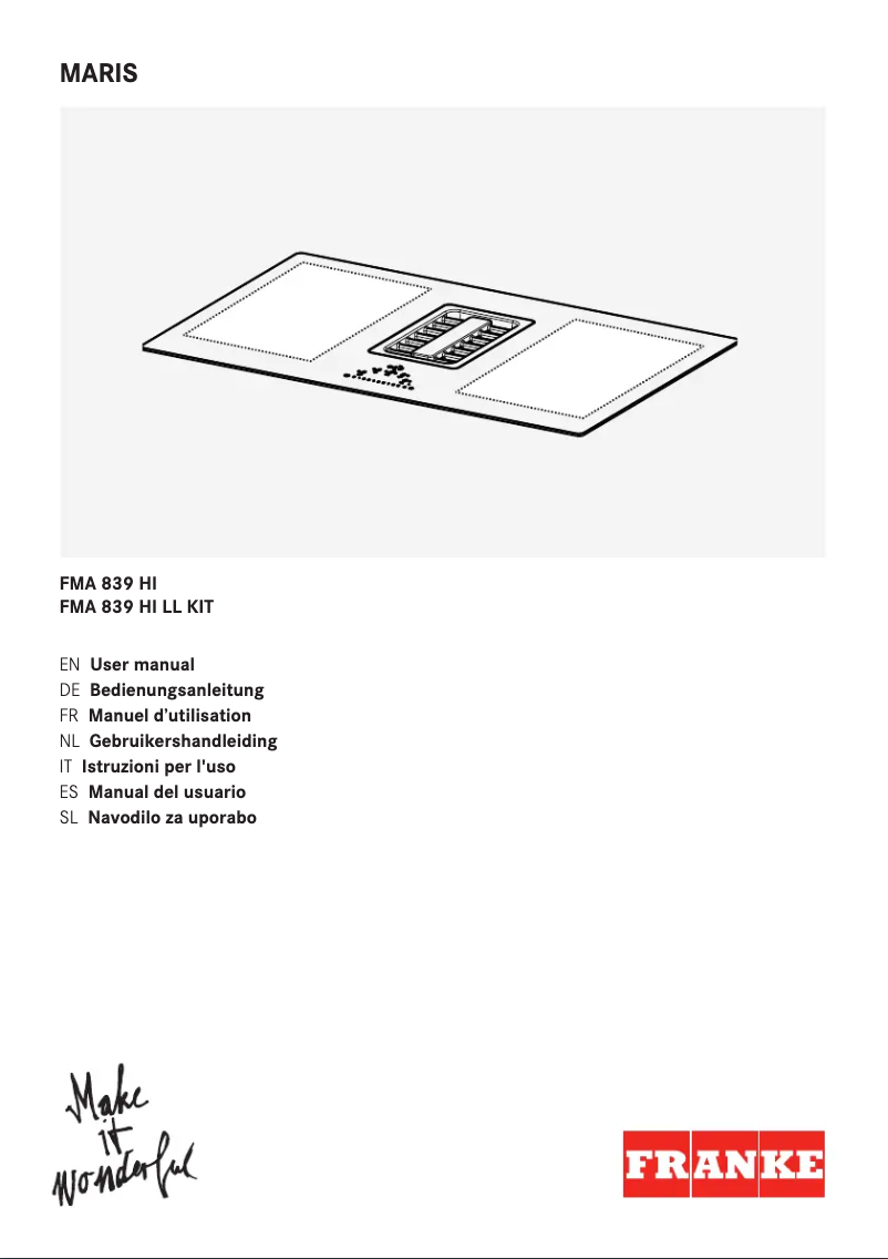 Página 1 del manual Manual de usuario Franke Maris FMA 839 HI