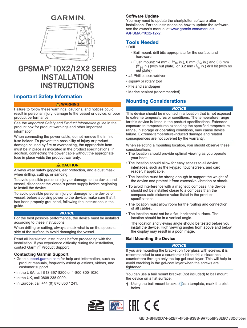 Página 1 del manual Manual de usuario Garmin GPSMAP 10x2