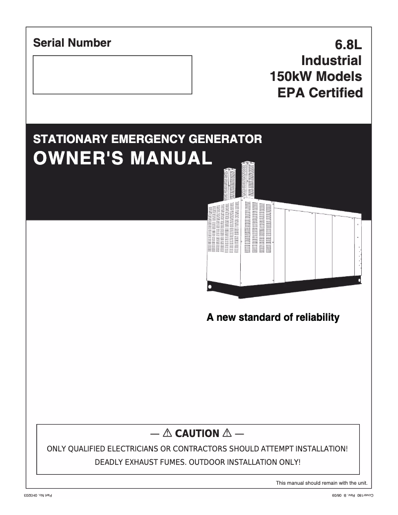 Página 1 del manual Manual de usuario Generac QT15068AVSYA