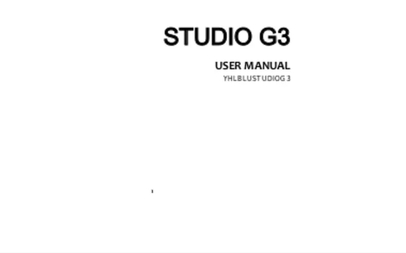 Imagen de la primera página del manual del dispositivo Studio G3