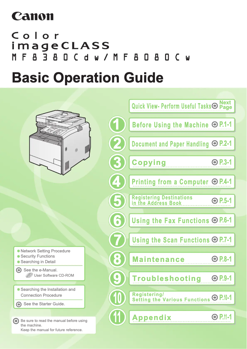 Página 1 del manual Manual de usuario Canon imageCLASS MF8380CDW