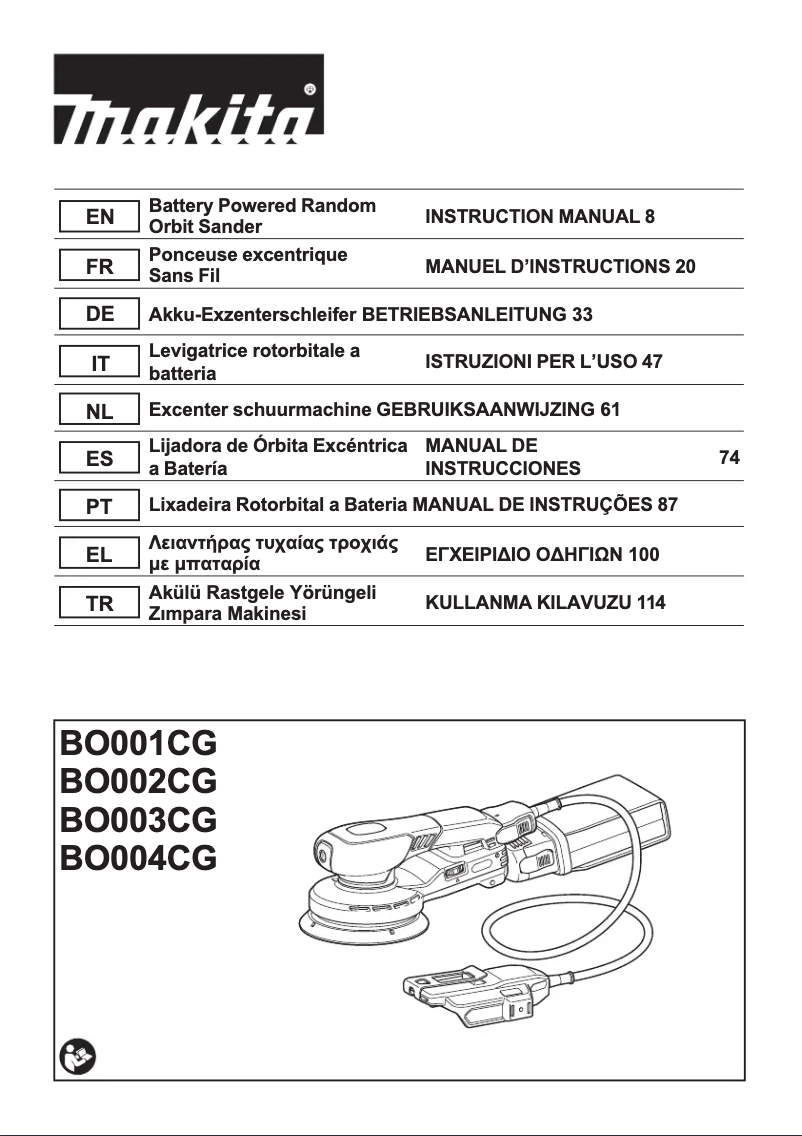 Imagen de la primera página del manual del dispositivo BO002CG
