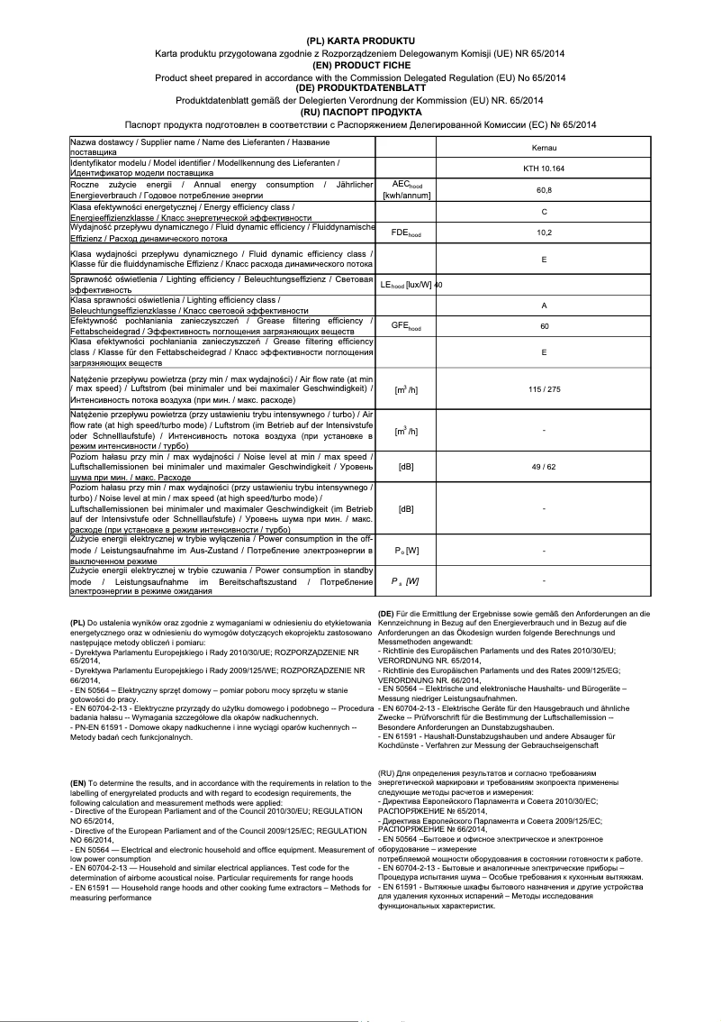 Imagen de la primera página del manual del dispositivo KTH 10.261.1 B