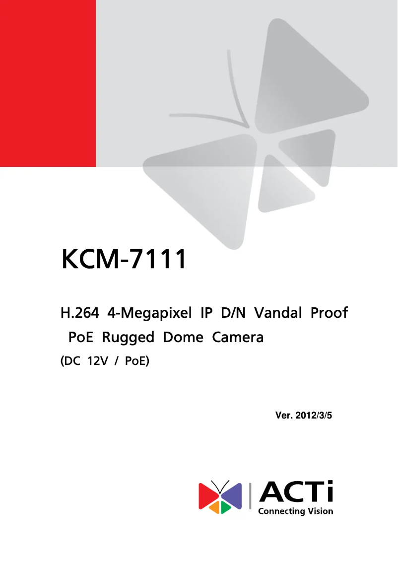 Imagen de la primera página del manual del dispositivo KCM-7111
