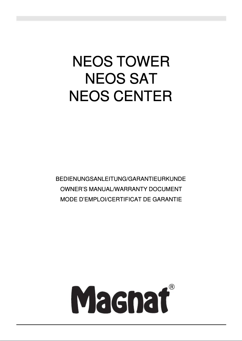Imagen de la primera página del manual del dispositivo Neos Sat