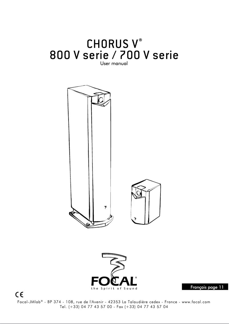 Página 1 del manual Manual de usuario Focal Chorus 826 V