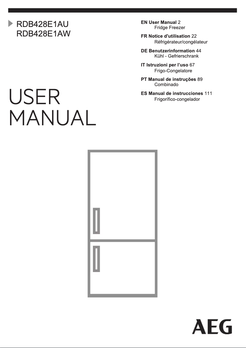 Imagen de la primera página del manual del dispositivo RDB428E1AW