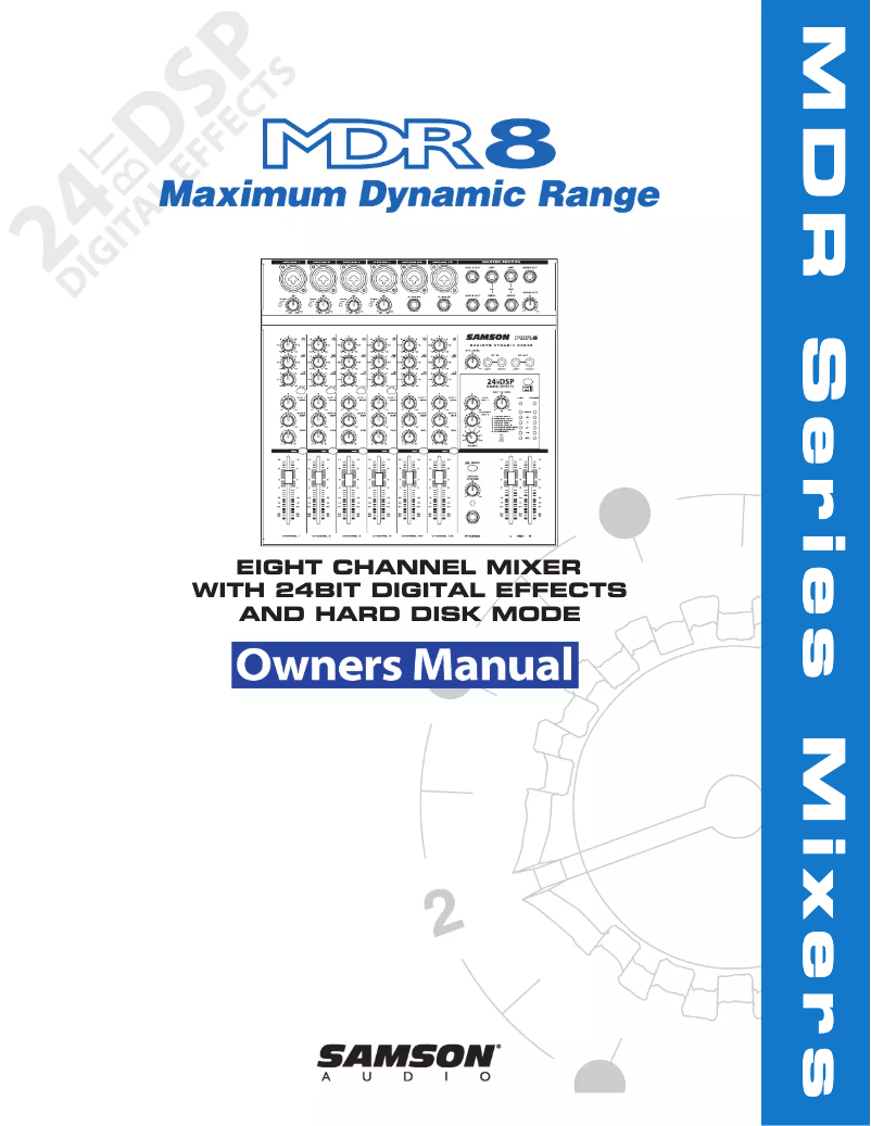 Imagen de la primera página del manual del dispositivo MDR8