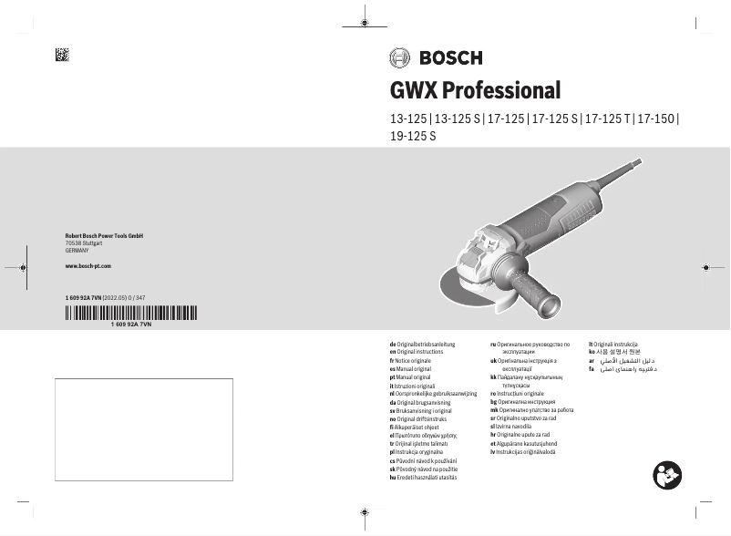Imagen de la primera página del manual del dispositivo GWX 19-125 S Professional