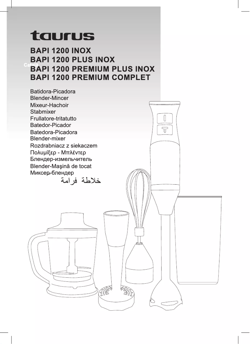 Imagen de la primera página del manual del dispositivo Bapi 1200 Plus Inox