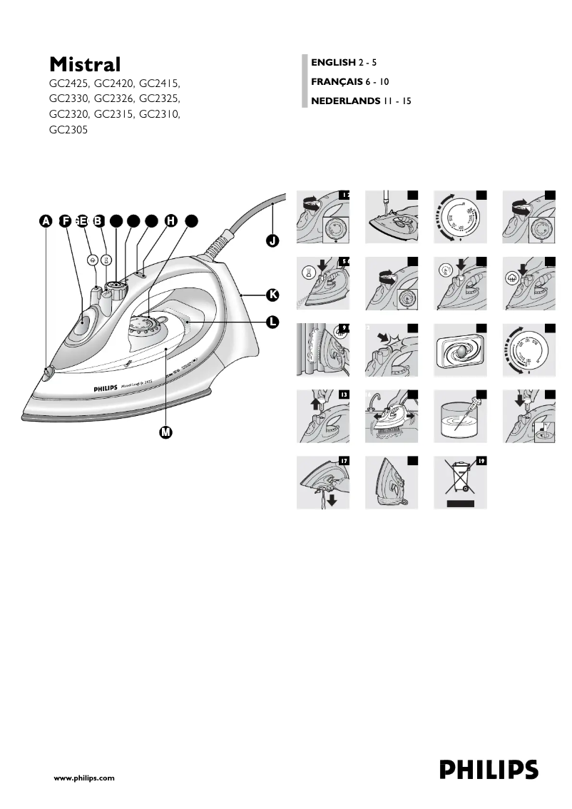 Imagen de la primera página del manual del dispositivo Mistral GC2330
