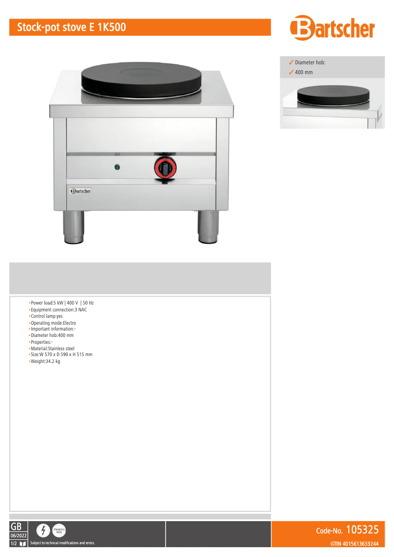 Imagen de la primera página del manual del dispositivo E 1K500
