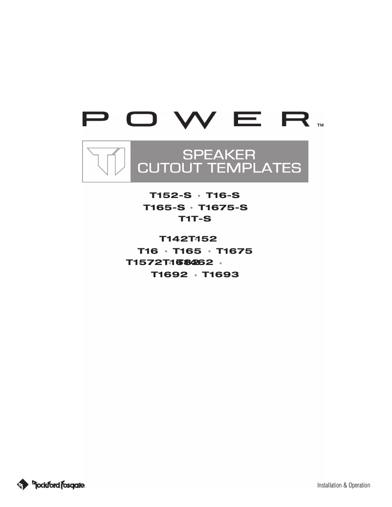 Página 1 del manual Manual de instrucciones Rockford Fosgate Power T1572