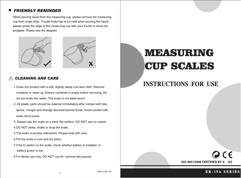 Página 1 del manual Manual de usuario Camry EK6750