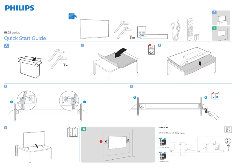 Página 1 del manual Guía de inicio rápido Philips 43PFS6825