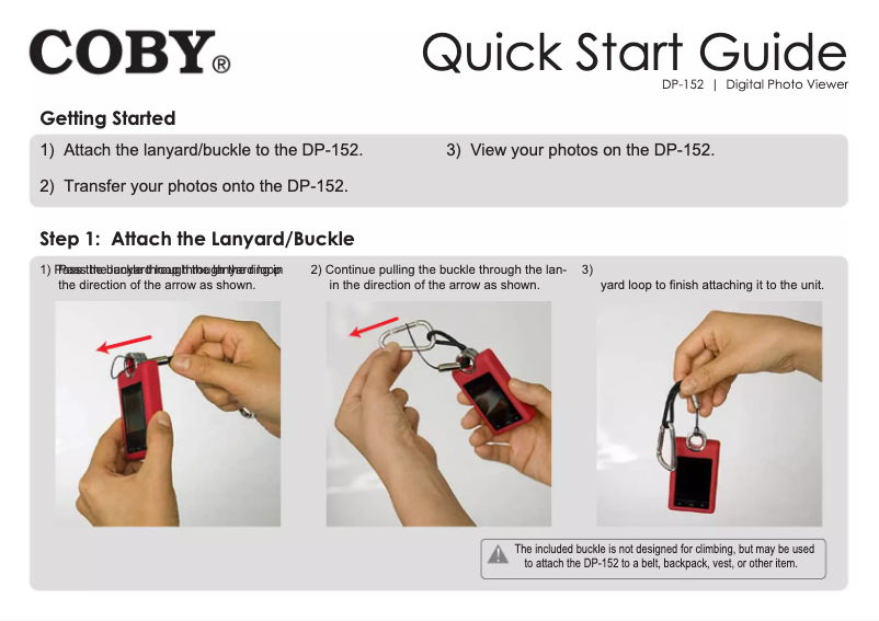 Página nº 1 - Manual de usuario Coby DP152