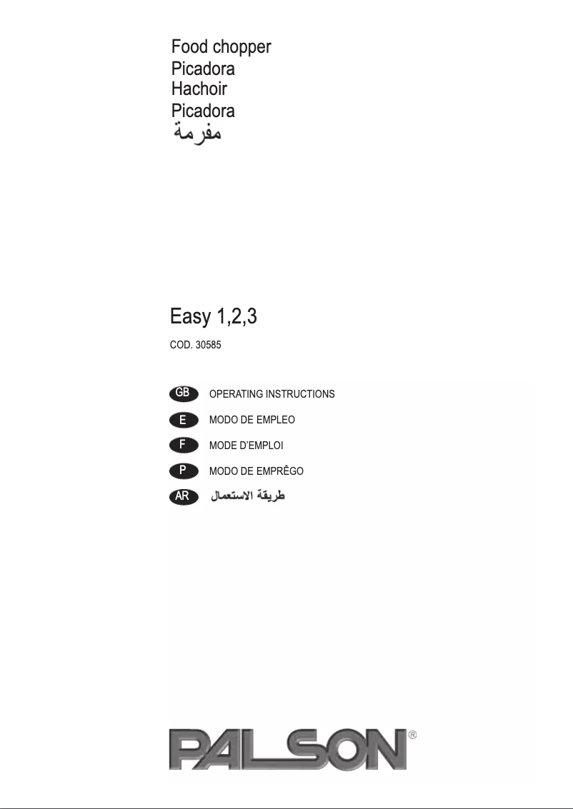 Página nº 1 - Manual de usuario Palson Easy 1,2,3