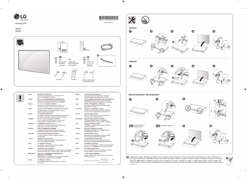 Imagen de la primera página del manual del dispositivo 65UK6300PLB