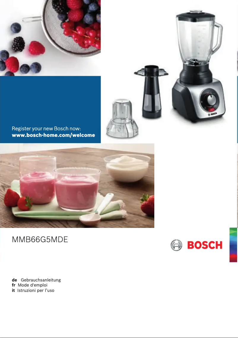 Página 1 del manual Manual de usuario Bosch SilentMixx Pro MMB66G5M