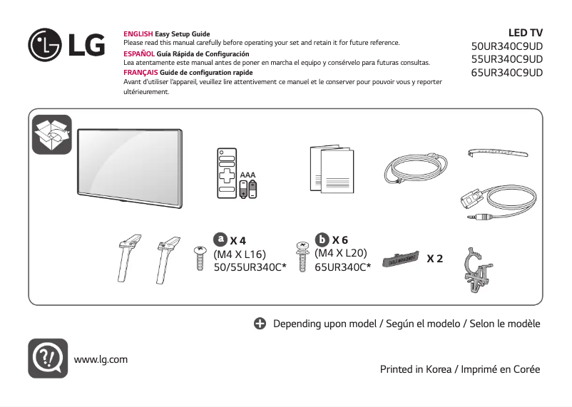 Página 1 del manual Manual de usuario LG 55UR340C9UD