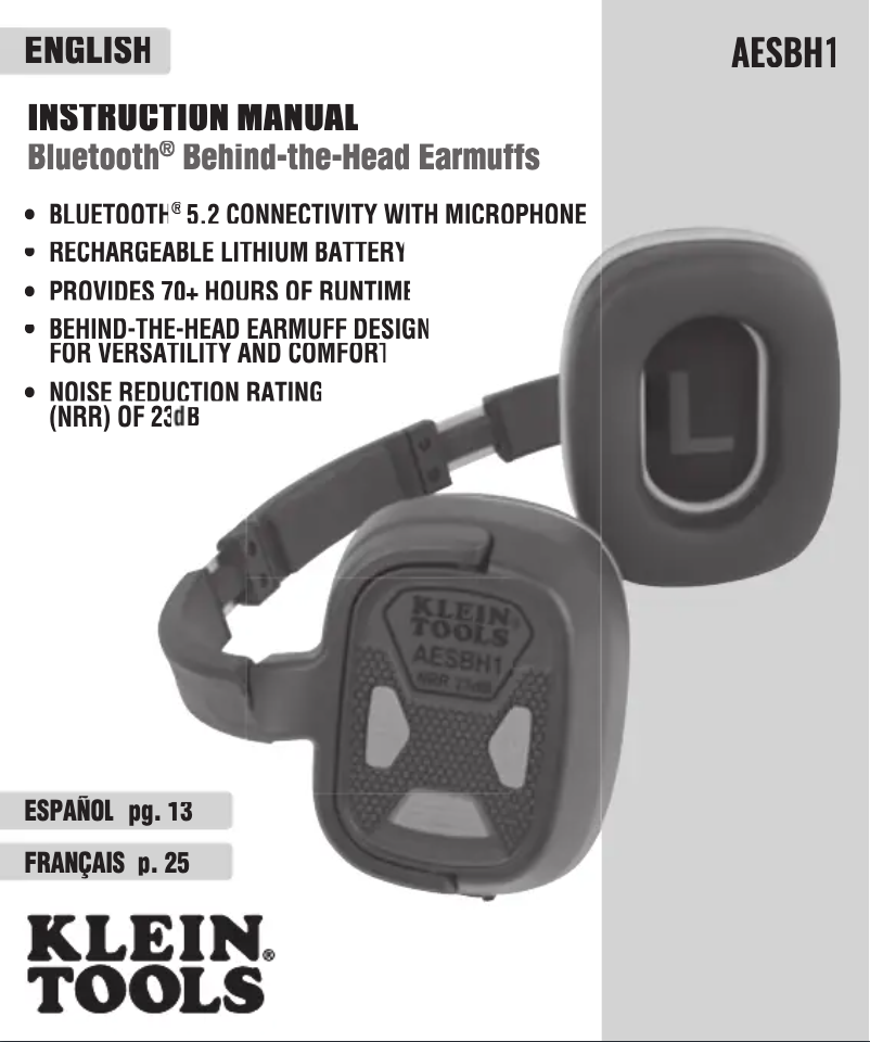 Imagen de la primera página del manual del dispositivo AESBH1