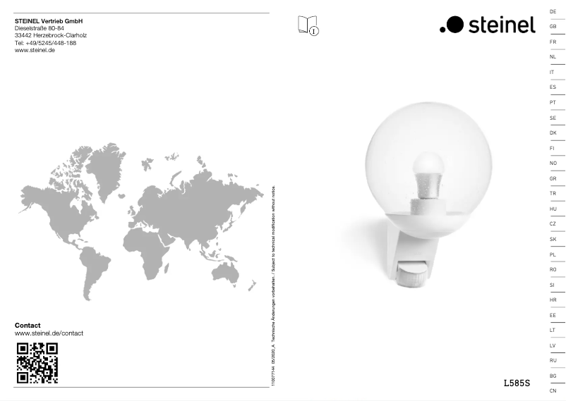Imagen de la primera página del manual del dispositivo L 585 S