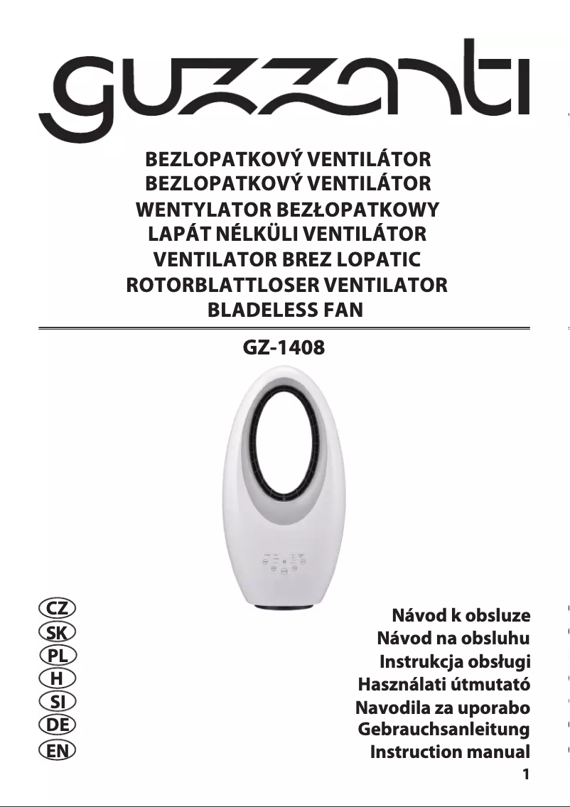 Imagen de la primera página del manual del dispositivo GZ-1408