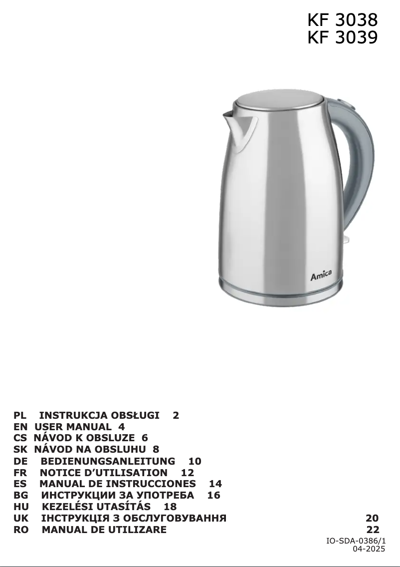 Página nº 1 - Manual de usuario Amica KF 3039