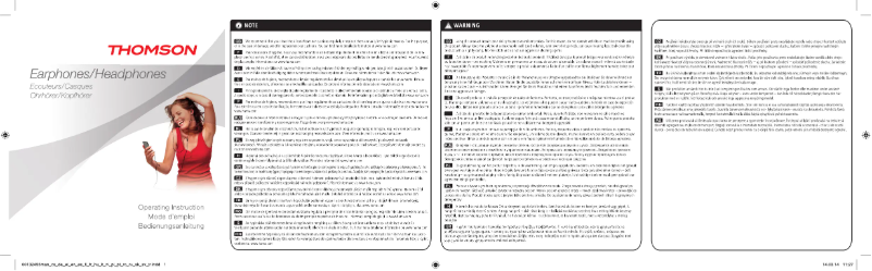 Imagen de la primera página del manual del dispositivo EAR1103