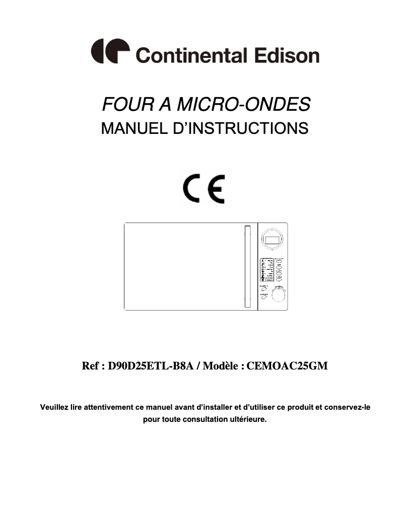 Imagen de la primera página del manual del dispositivo CEMOAC25GM