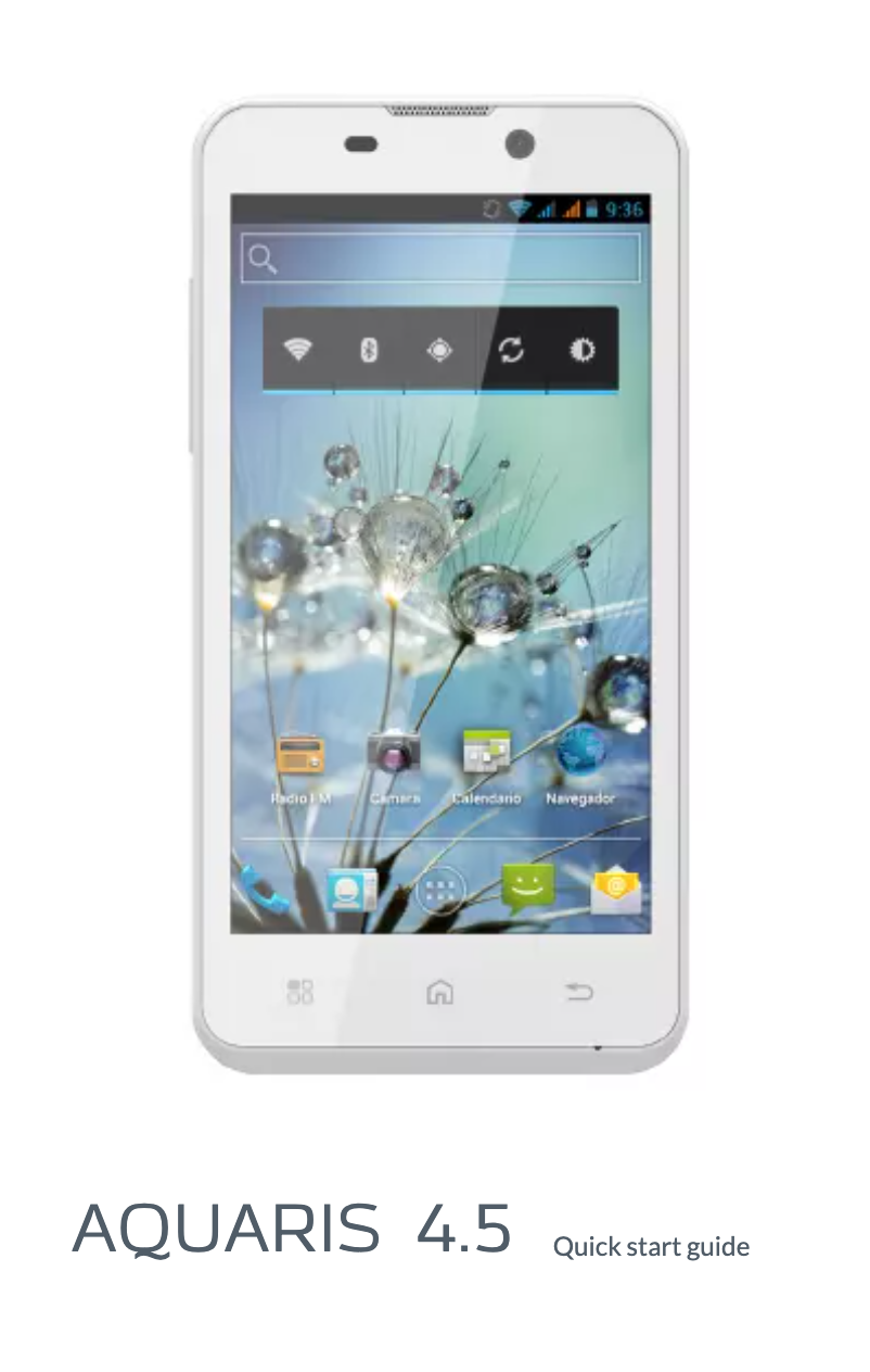 Página nº 1 - Manual de usuario bq Aquaris 4.5