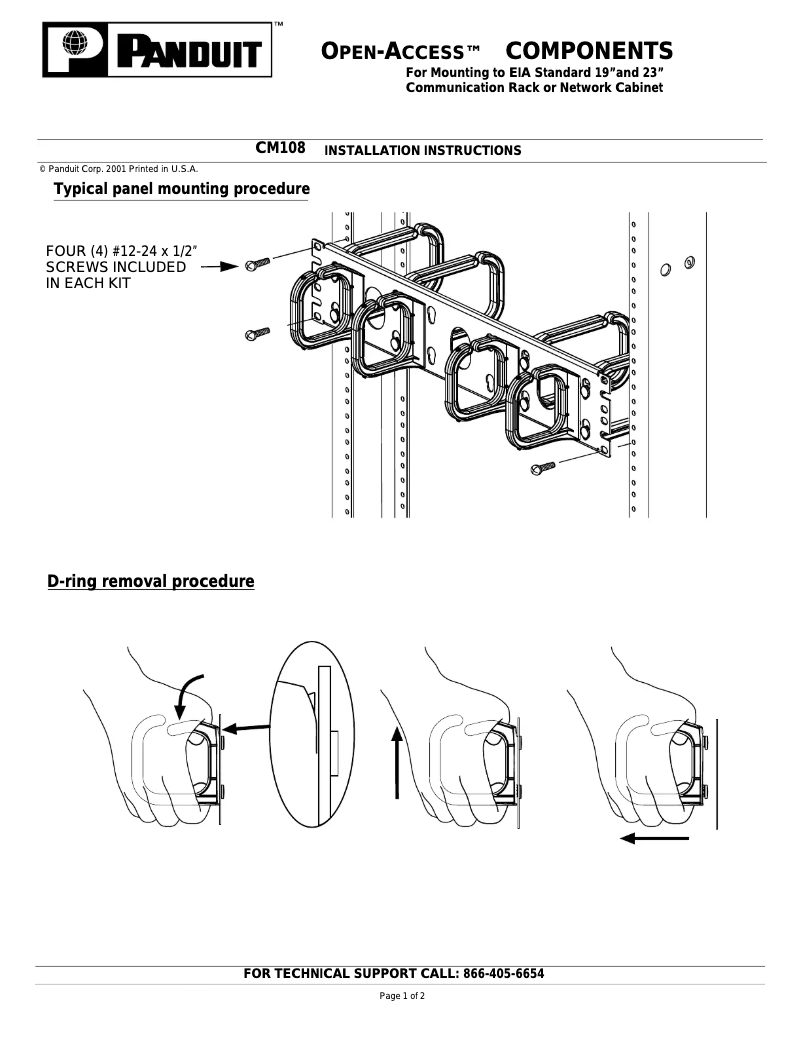 Página 1 del manual Manual de usuario Panduit CMPH1W