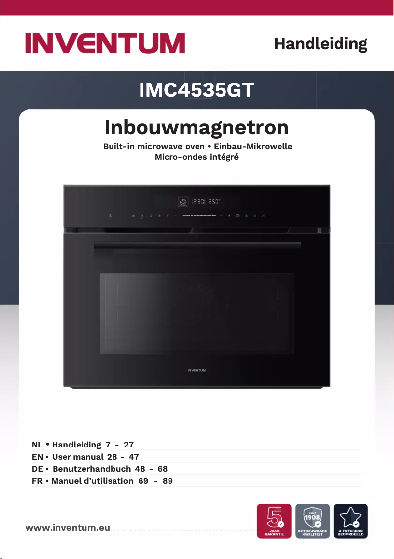 Página 1 del manual Manual de usuario Inventum IMC4535GT