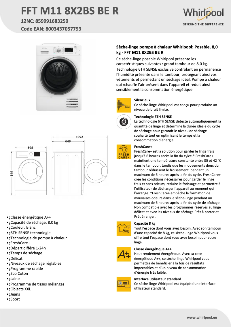 Imagen de la primera página del manual del dispositivo FFT M11 8X2BS BE R