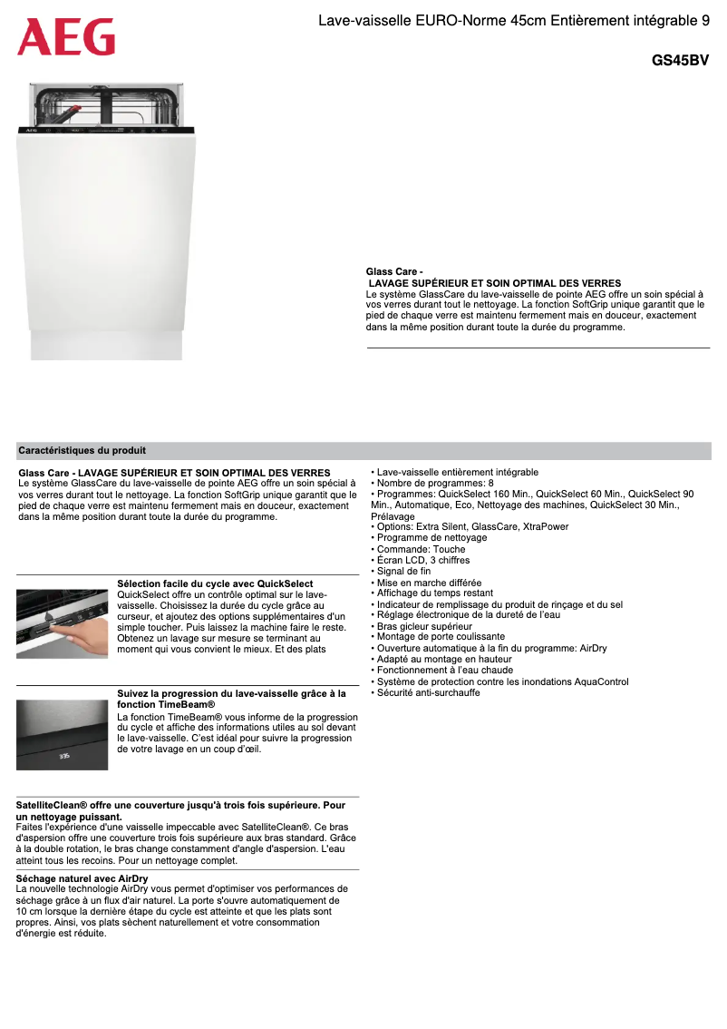 Imagen de la primera página del manual del dispositivo GS45BV