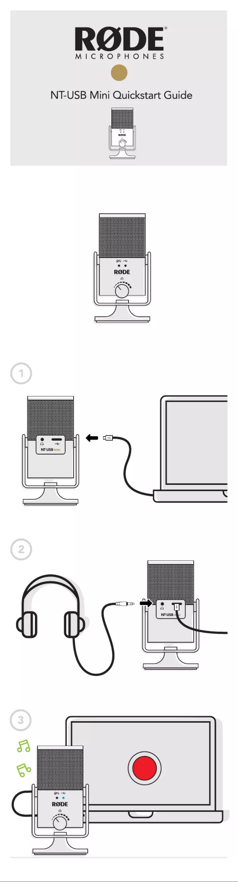 Página 1 del manual Manual de usuario Røde NT-USB Mini