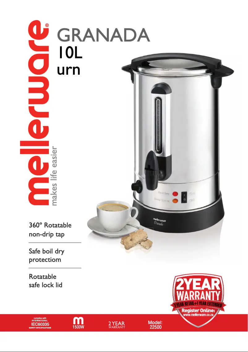 Imagen de la primera página del manual del dispositivo Granada 22500