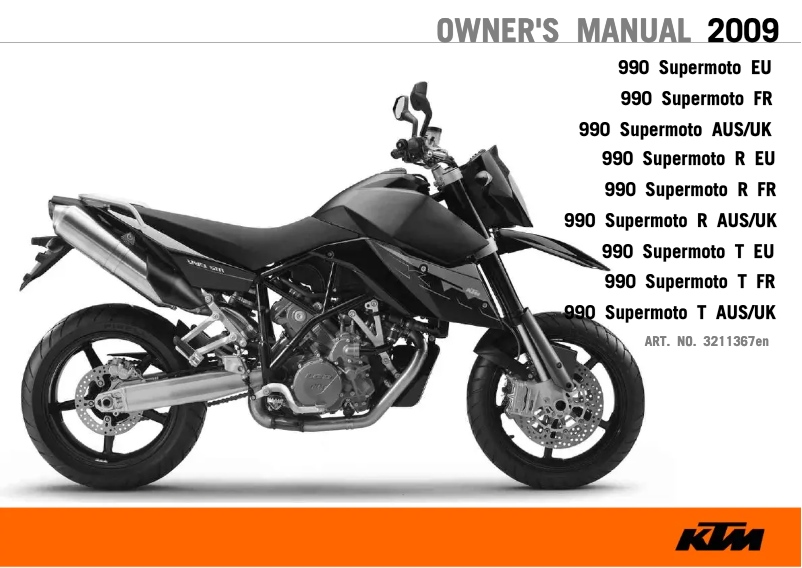 Página 1 del manual Manual de usuario KTM 990 Supermoto T (2009)