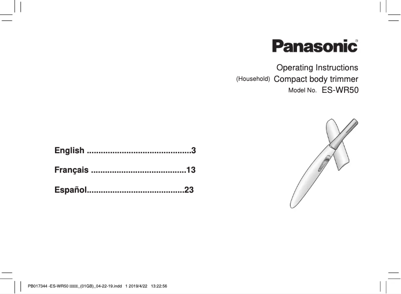 Imagen de la primera página del manual del dispositivo ES-WR50
